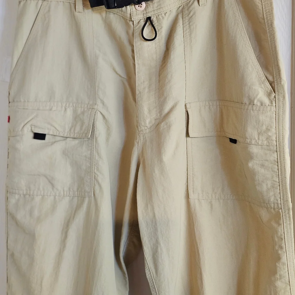 Men's Aesthetics Tan Belted Cargo Pants SZ 36 - Picture 3 of 9